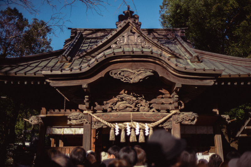 2024年の初詣で訪れた田無神社の本殿